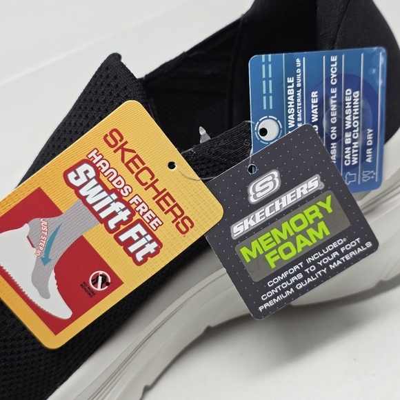 Skechers Memory Sn 16932 Foam Shoes Men's Size 9 Black White Sneakers New - Picture 11 of 11